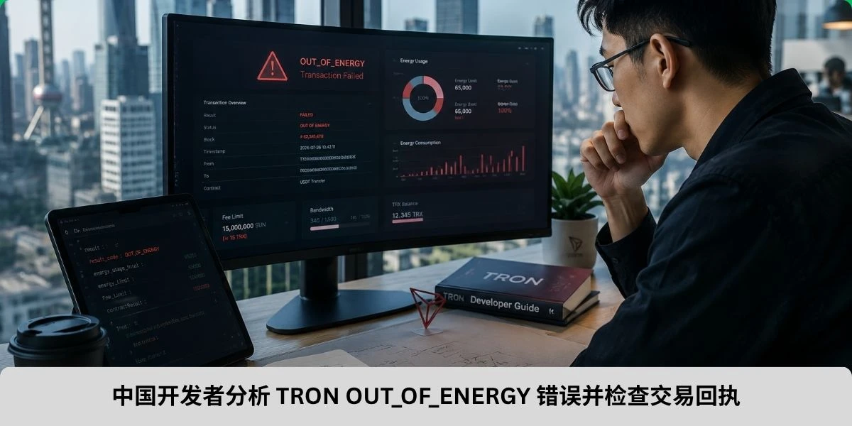 中国开发者分析 TRON OUT_OF_ENERGY 错误并检查交易回执