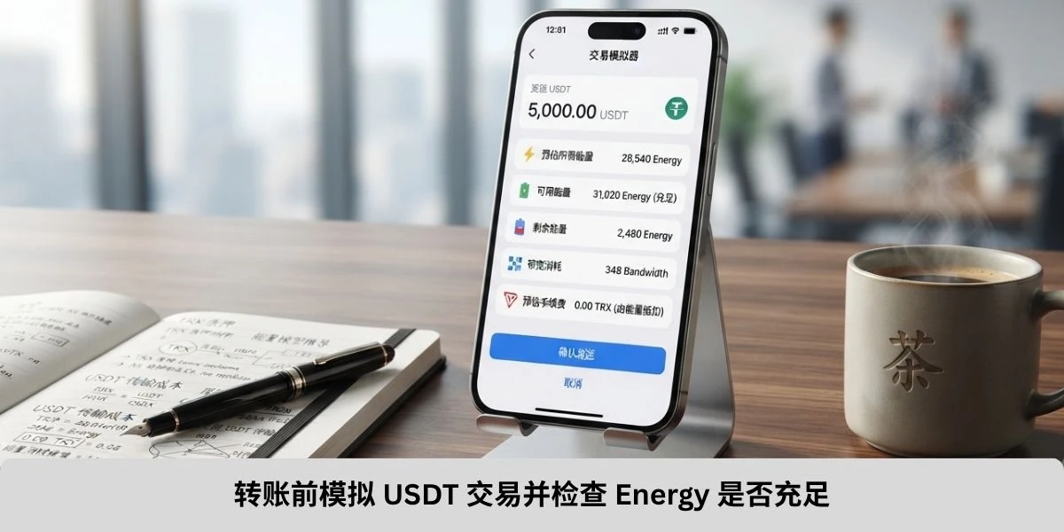 转账前模拟 USDT 交易并检查 Energy 是否充足