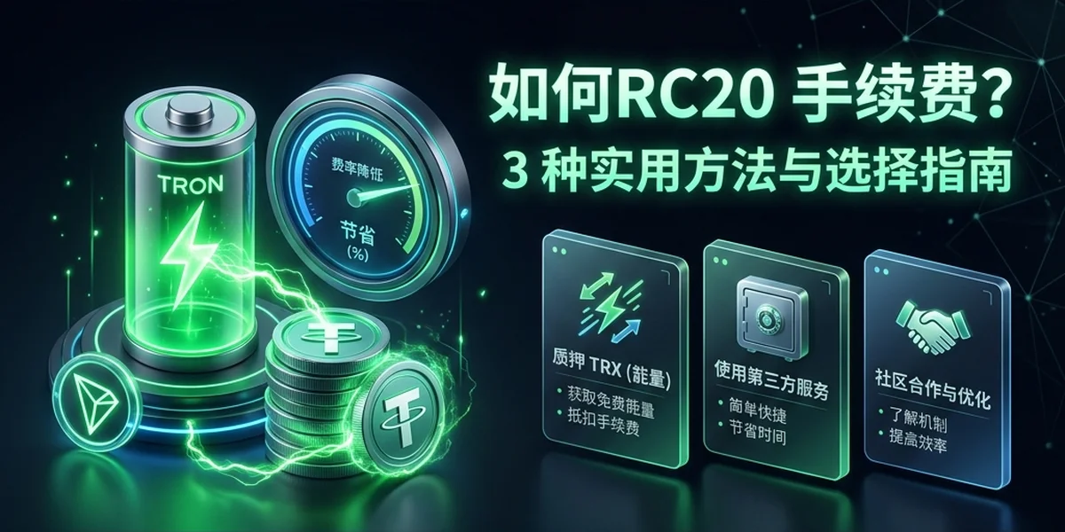 如何降低 TRC20 手续费？3 种实用方法与选择指南