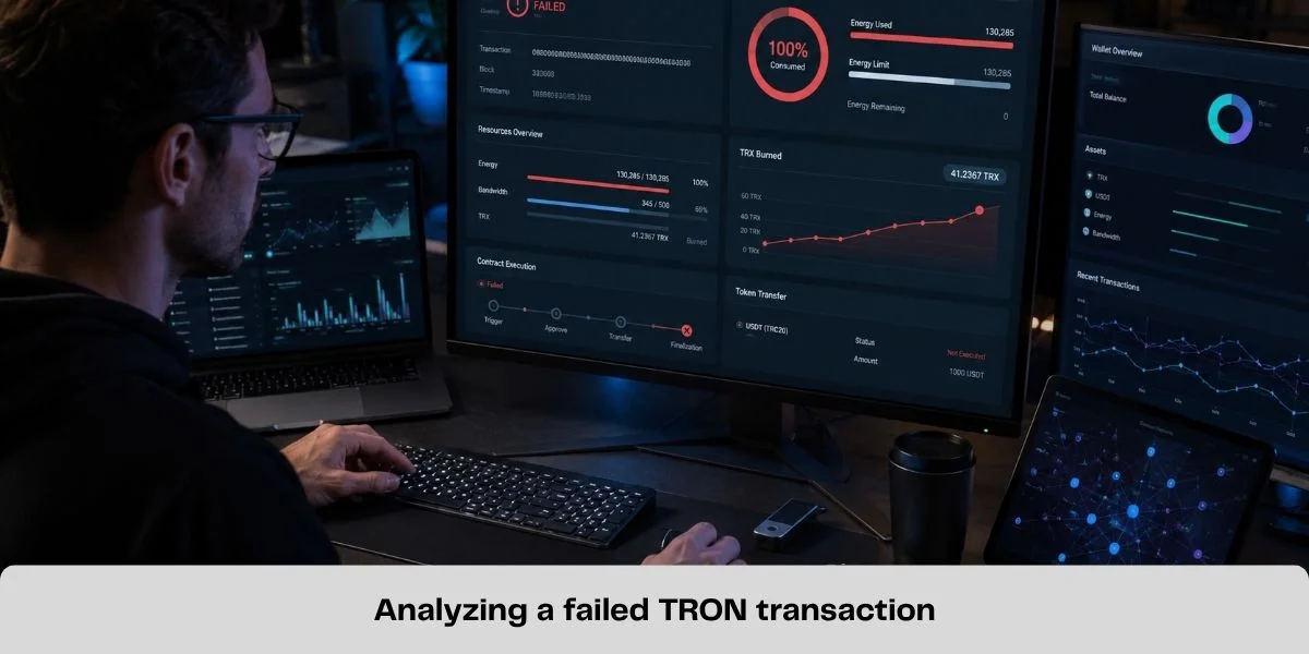 Analyzing a failed TRON transaction