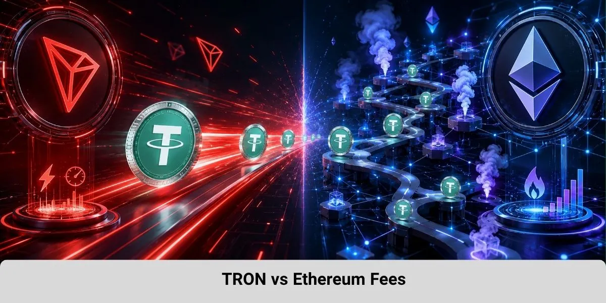 TRON vs Ethereum Fees Comparison