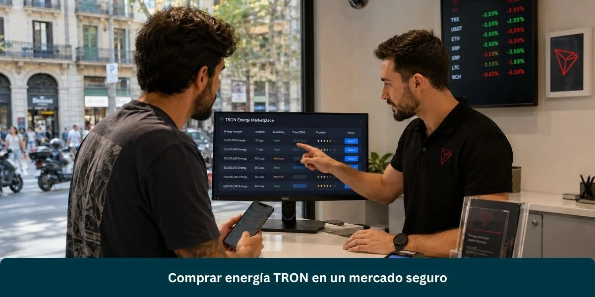 Comprar energía TRON en un mercado seguro