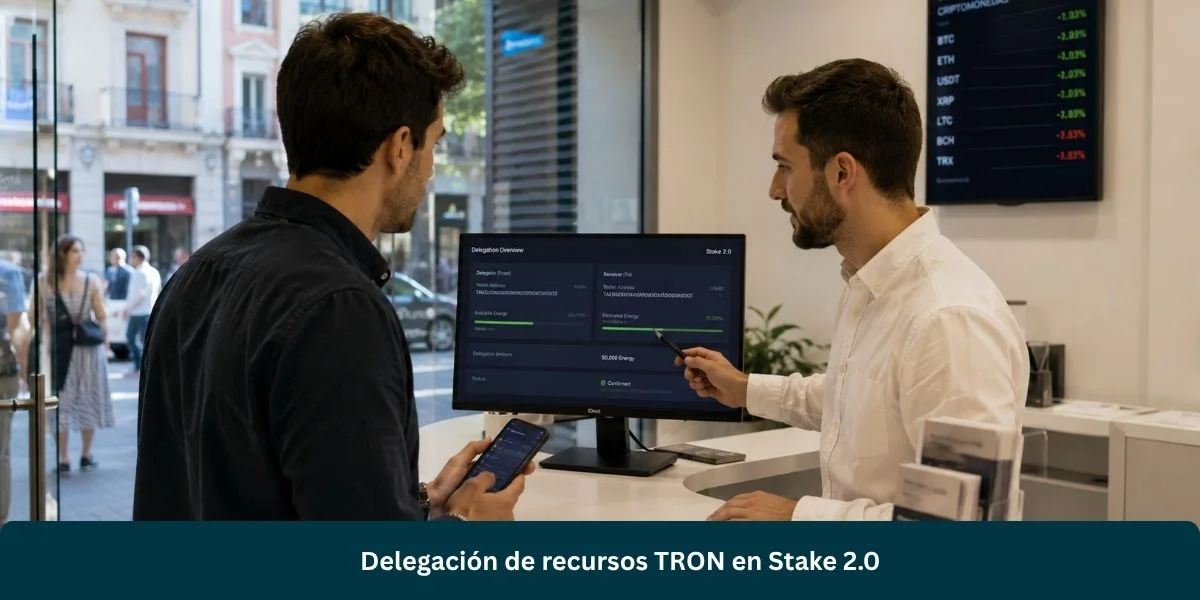 Delegación de recursos TRON en Stake 2.0