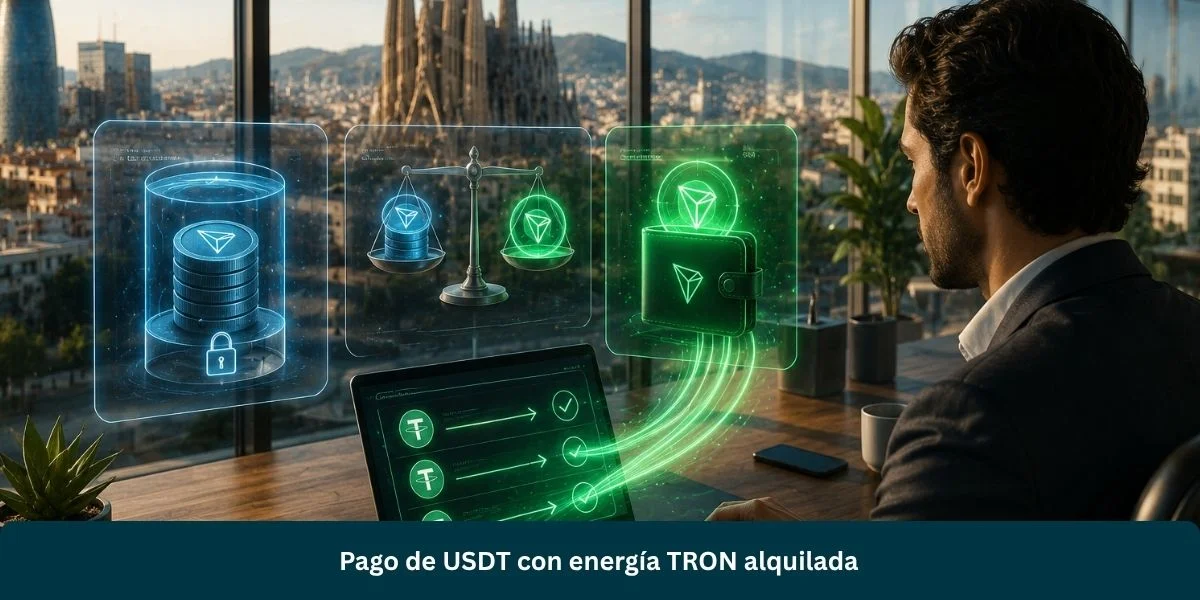 Pago de USDT con energía TRON alquilada