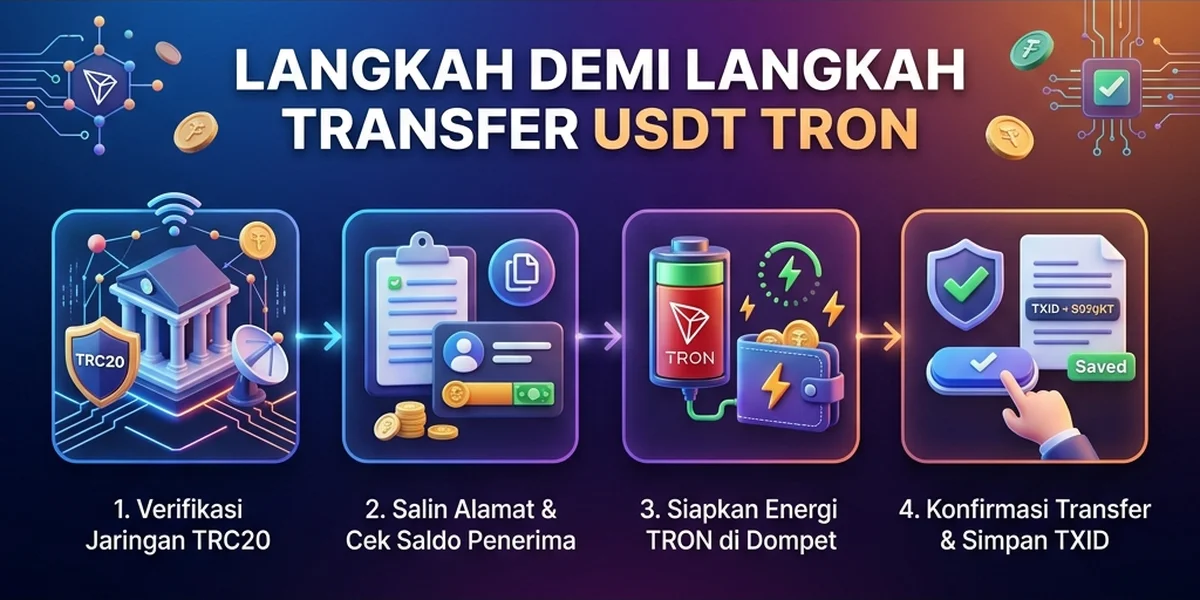Langkah Demi Langkah Transfer USDT TRON