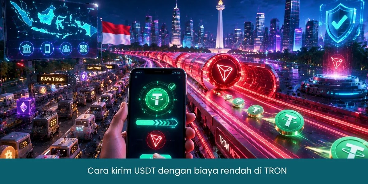 Cara kirim USDT dengan biaya rendah di TRON