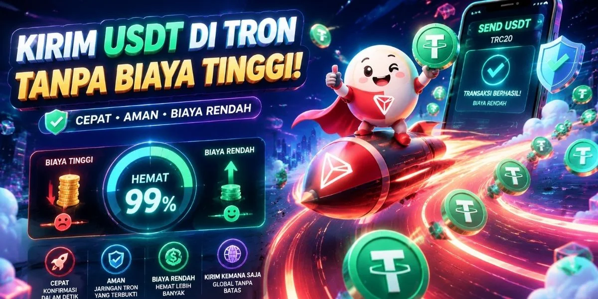 Cara mengirim USDT TRC20 dengan biaya rendah