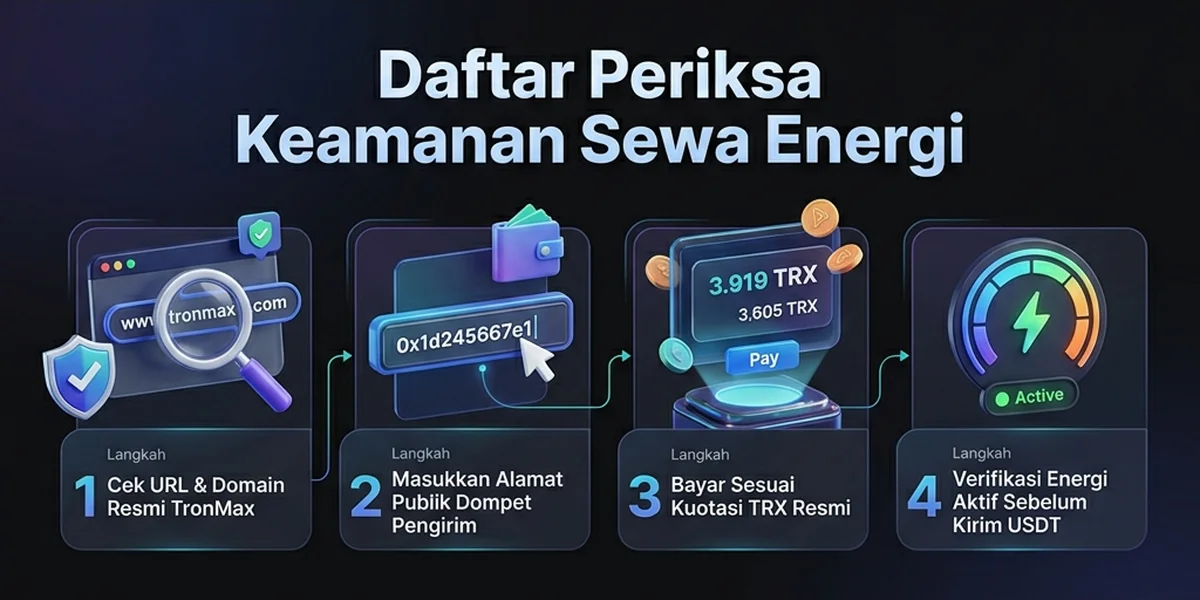 Verifikasi Sewa Energi TRON Sebelum Pembayaran