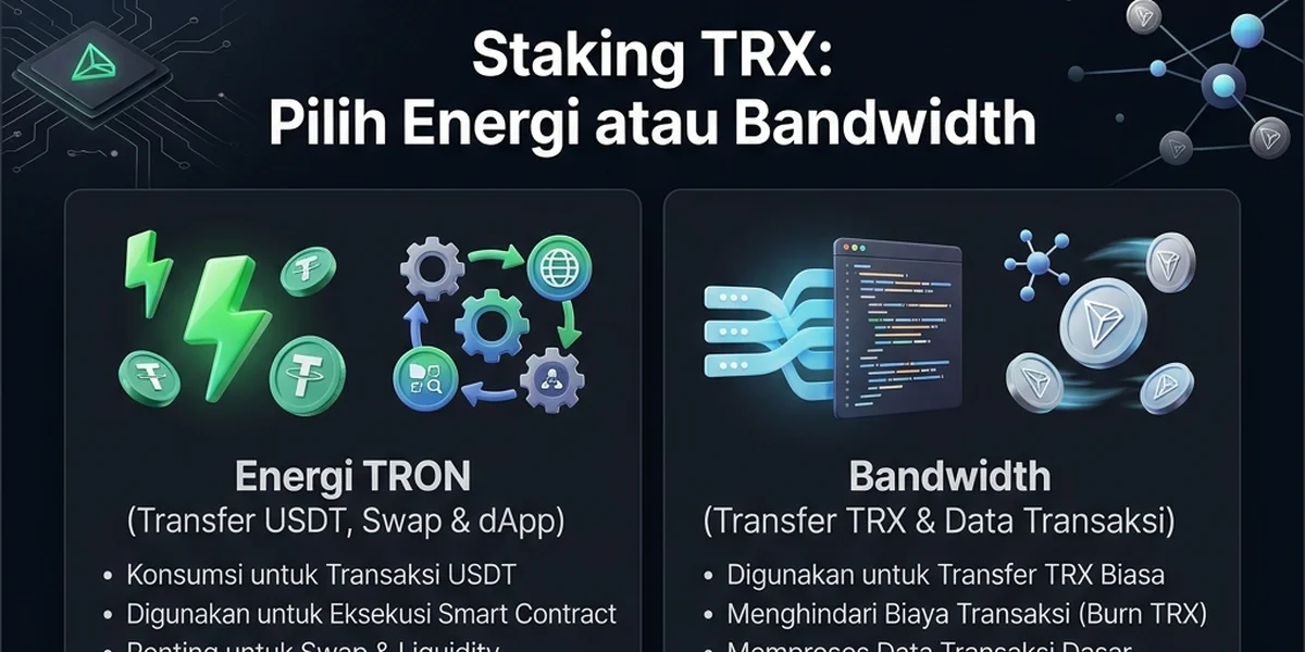 Staking TRX untuk Energi atau Bandwidth