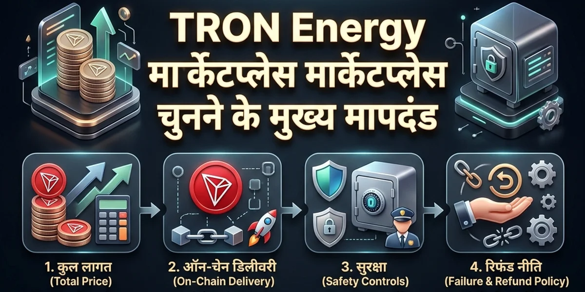 TRON Energy मार्केटप्लेस चुनने के मुख्य मापदंड