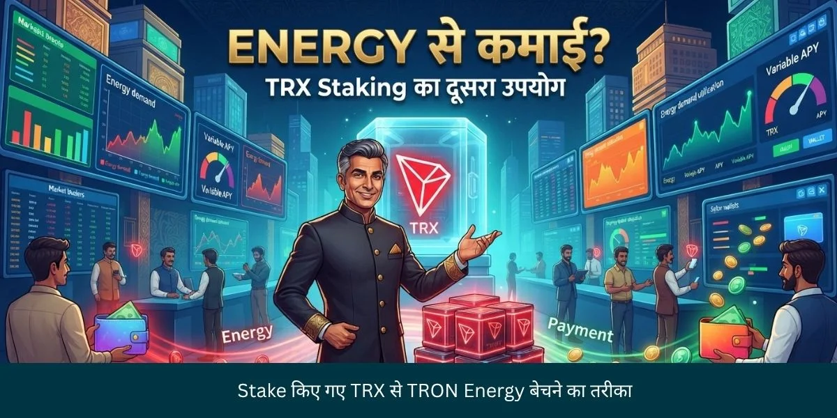 Stake किए गए TRX से TRON Energy बेचने का तरीका