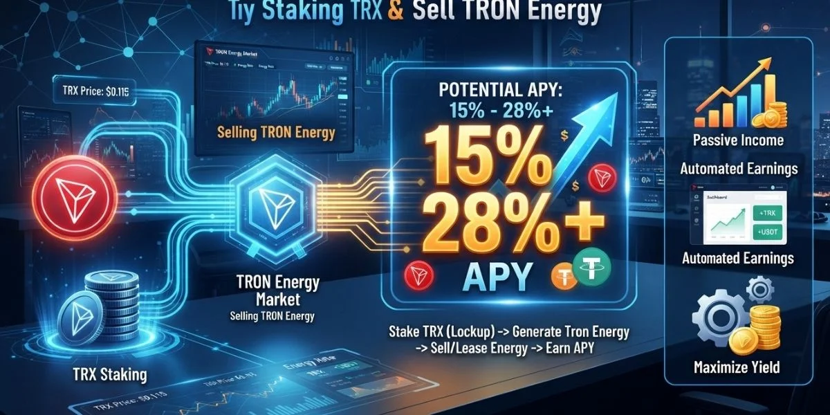 TRX Stake करके TRON Energy बेचने से संभावित APY