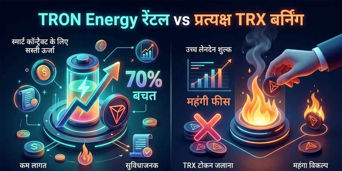 TRON Energy रेंटल vs प्रत्यक्ष TRX बर्निंग