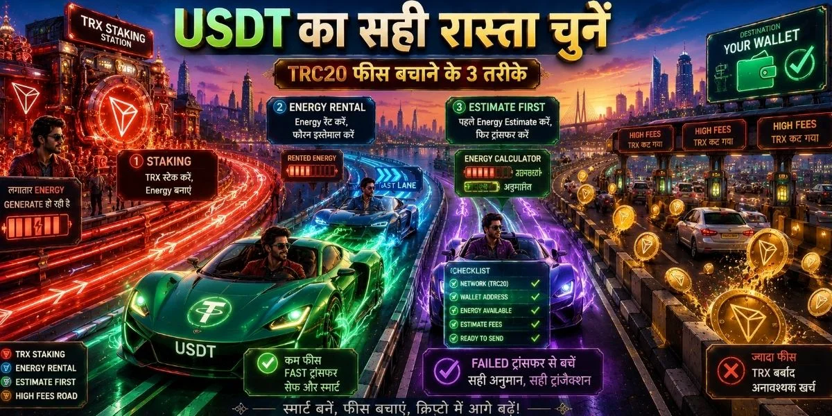 TRON Energy से USDT TRC20 ट्रांसफर फीस कम करें
