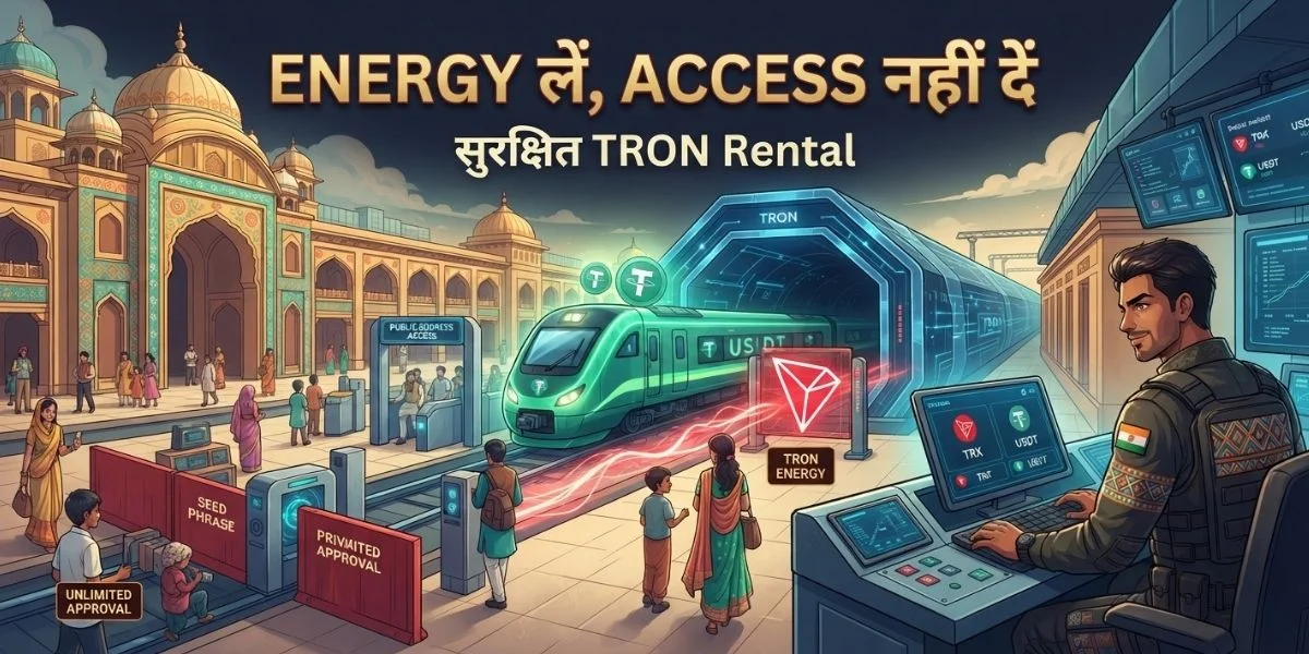 TRON Energy किराए पर लेते समय वॉलेट सुरक्षा