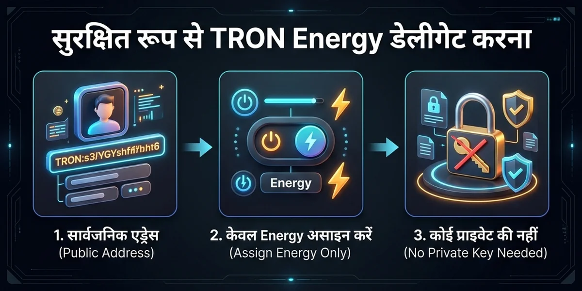 सुरक्षित रूप से TRON Energy डेलीगेट करना