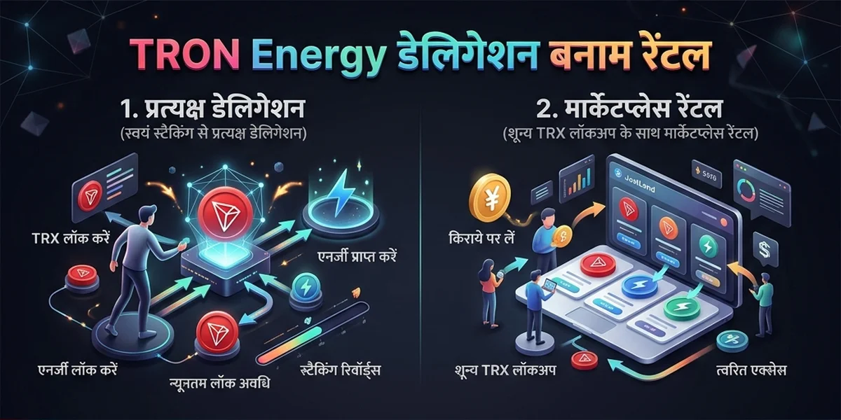 TRON Energy डेलिगेशन बनाम रेंटल