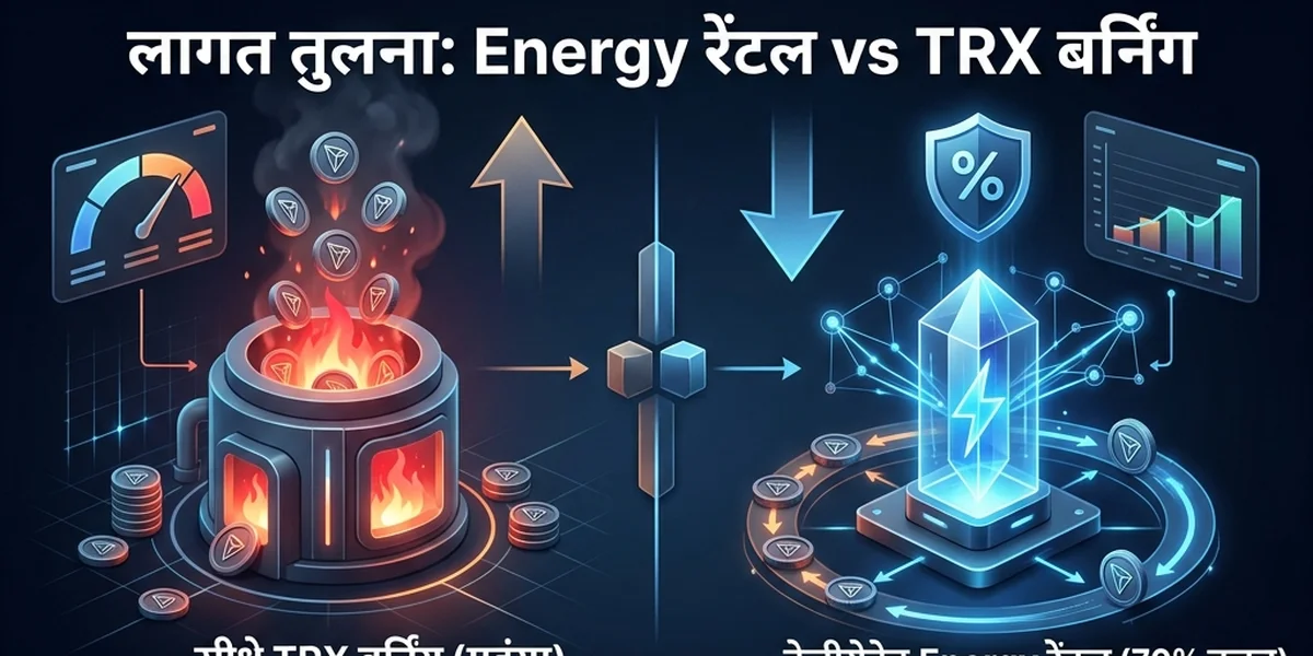 TRON Energy बनाम Burning TRON: USDT ट्रांसफर के लिए किसकी लागत कम है?