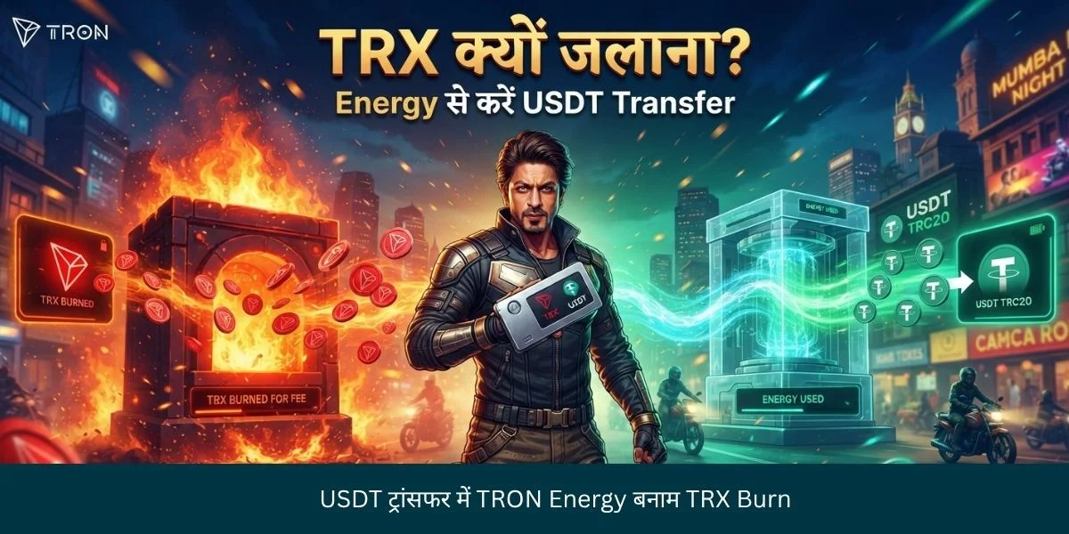 USDT ट्रांसफर में TRON Energy बनाम TRX Burn