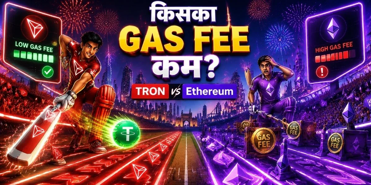 TRON बनाम Ethereum ट्रांजैक्शन फीस तुलना