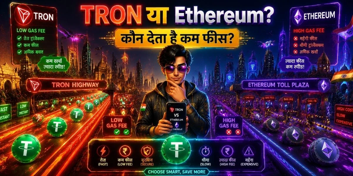 USDT ट्रांसफर के लिए TRON या Ethereum कौन बेहतर है