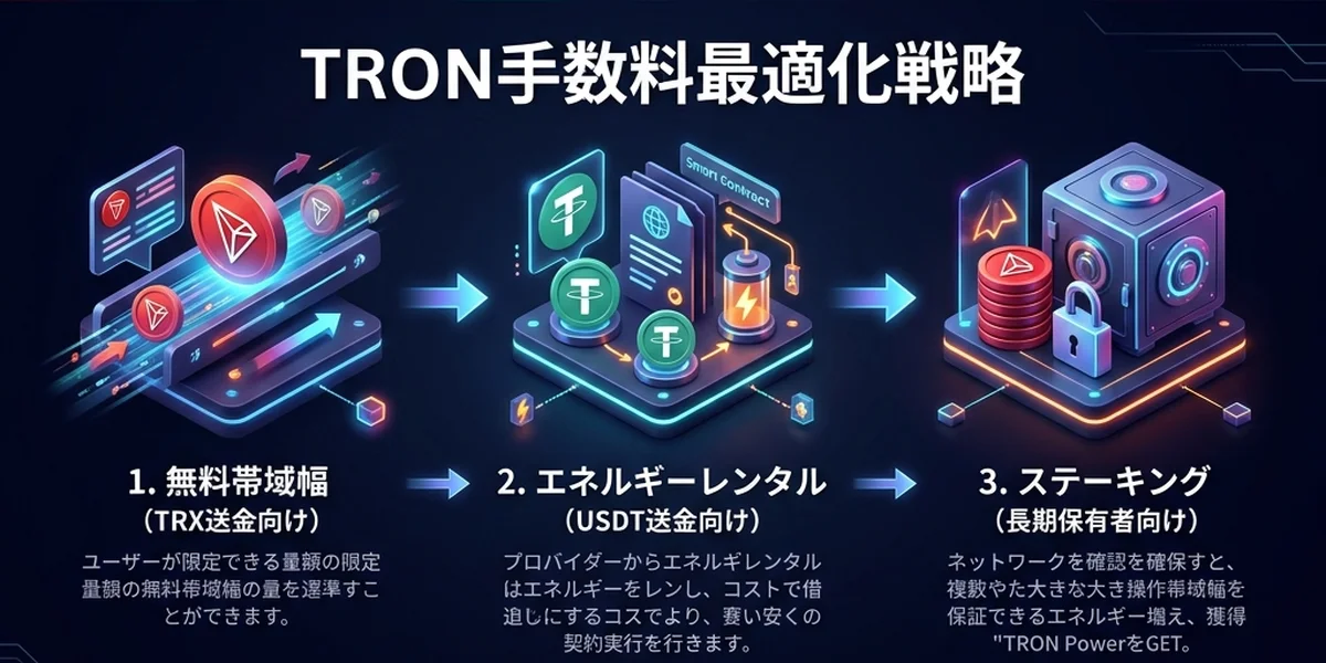 TRONエネルギーと帯域幅の概念図