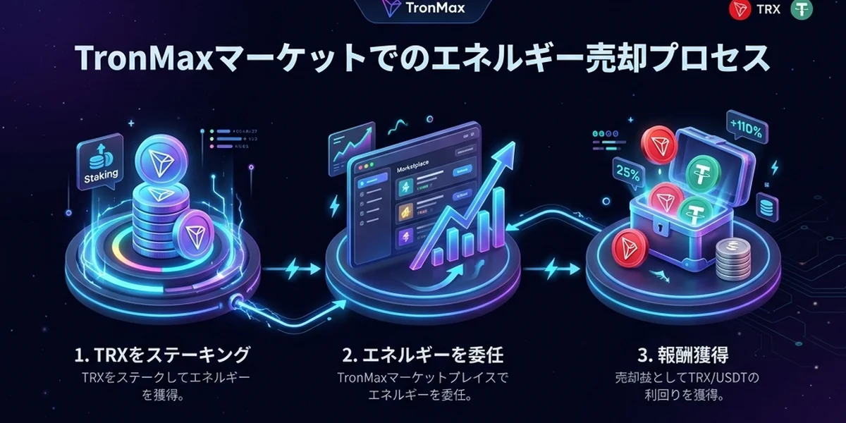 TronMaxマーケットでのエネルギー売却プロセス