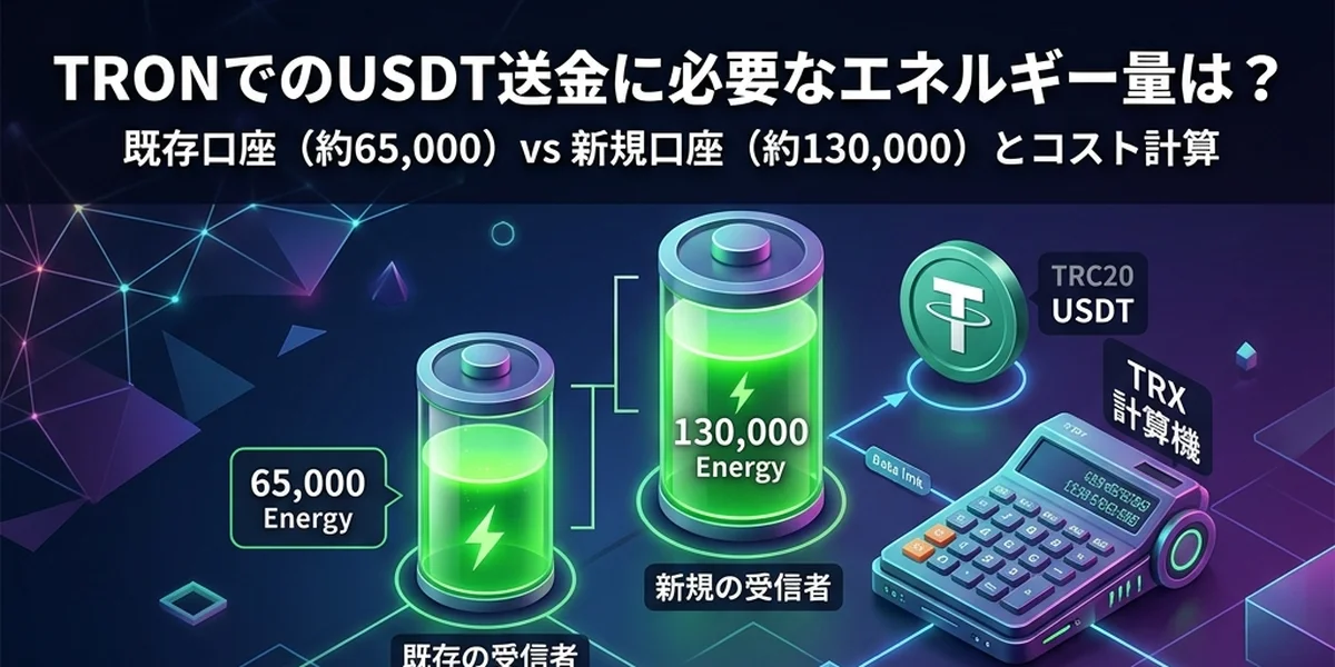 TRONでの1回のUSDT送金に必要なエネルギー量は?