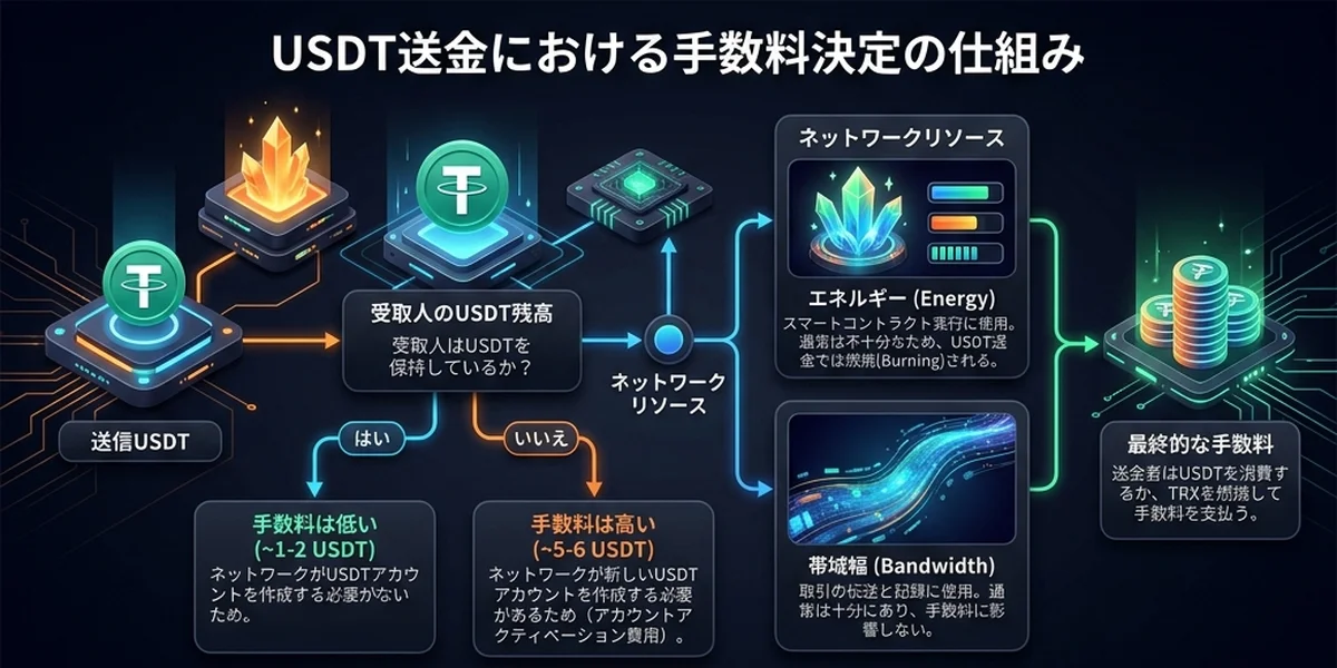 TRONでのUSDT送金ガイド