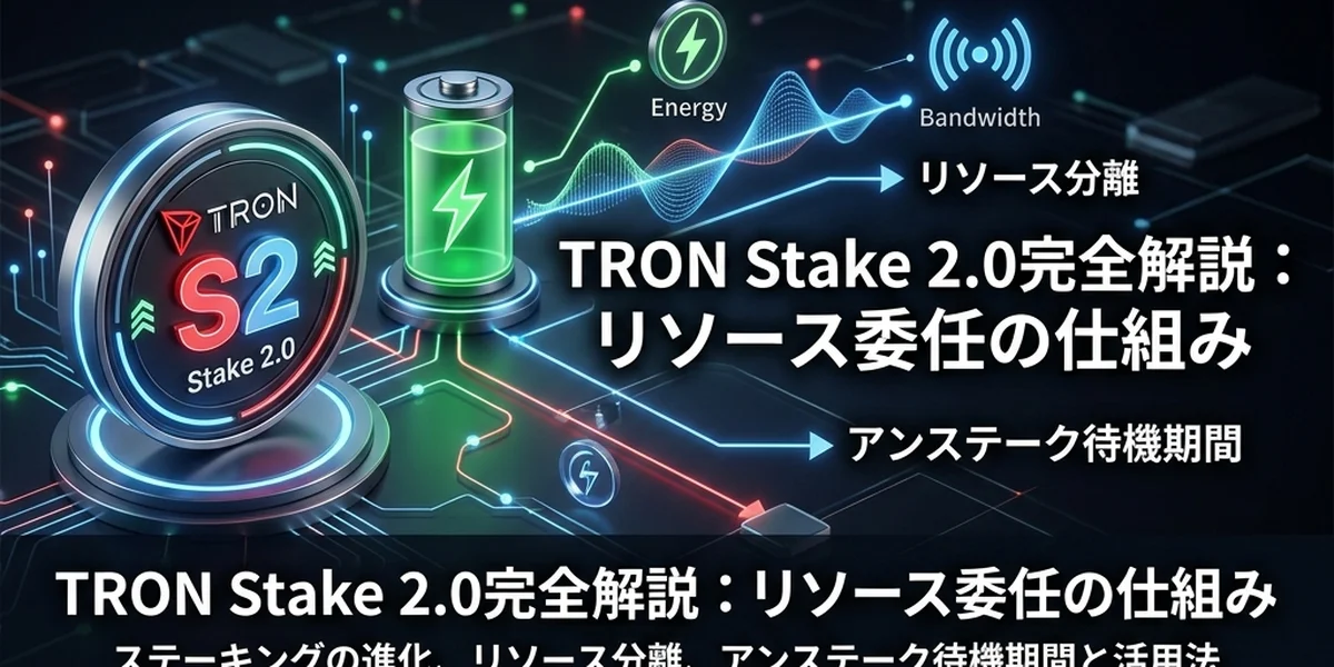 TRON Stake 2.0完全解説:リソース委任の仕組み
