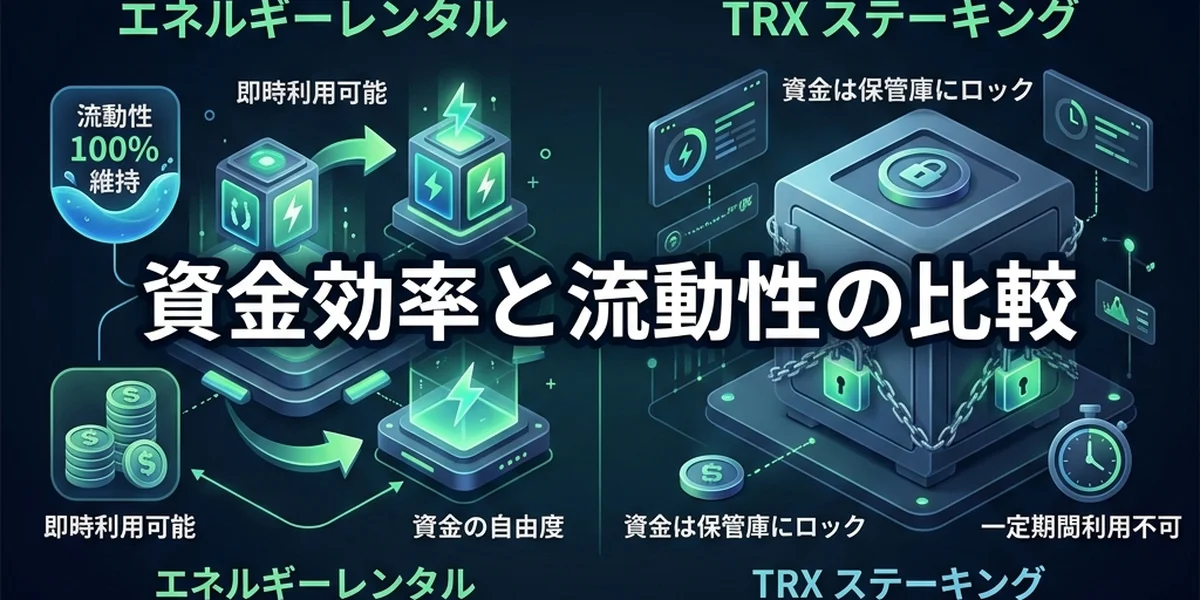 TRONエネルギーレンタル vs ステーキングの比較2