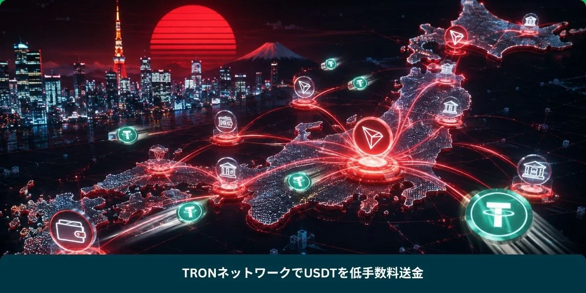 TRONネットワークでUSDTを低手数料送金