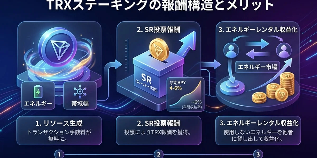 エネルギーまたは帯域幅を獲得するためのTRXステーキング