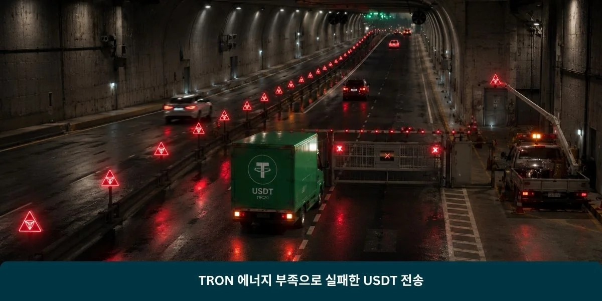 TRON 에너지 부족으로 실패한 USDT 전송