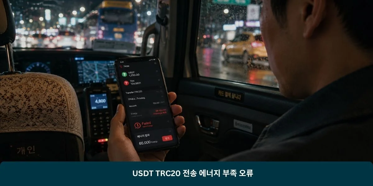 USDT TRC20 전송 에너지 부족 오류