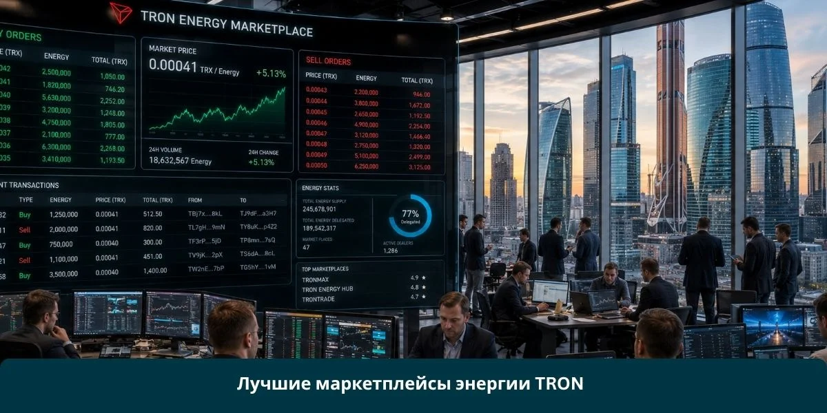 Лучшие маркетплейсы энергии TRON