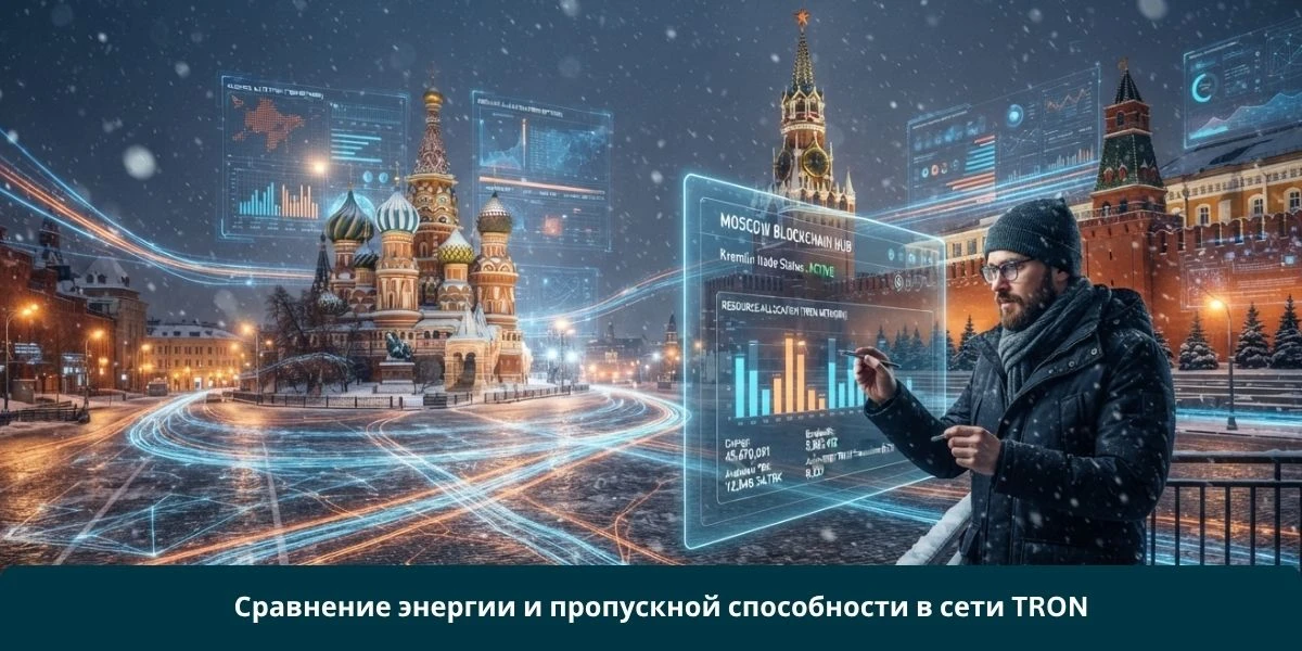 Ресурсы TRON энергия, пропускная способность и TRX в модели блокчейн сети