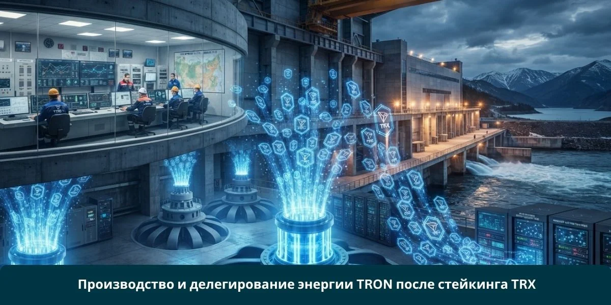 Производство и делегирование энергии TRON после стейкинга TRX