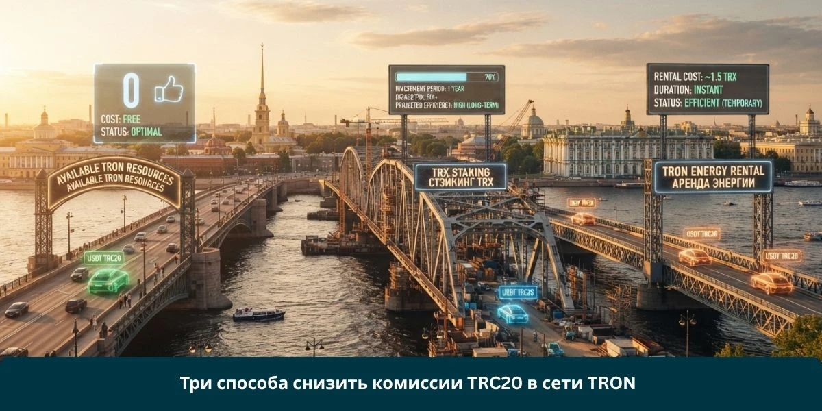 Три способа снизить комиссии TRC20 в сети TRON