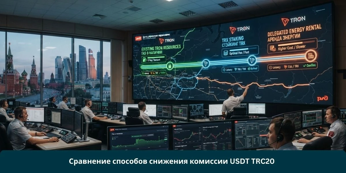 Сравнение способов снижения комиссии USDT TRC20
