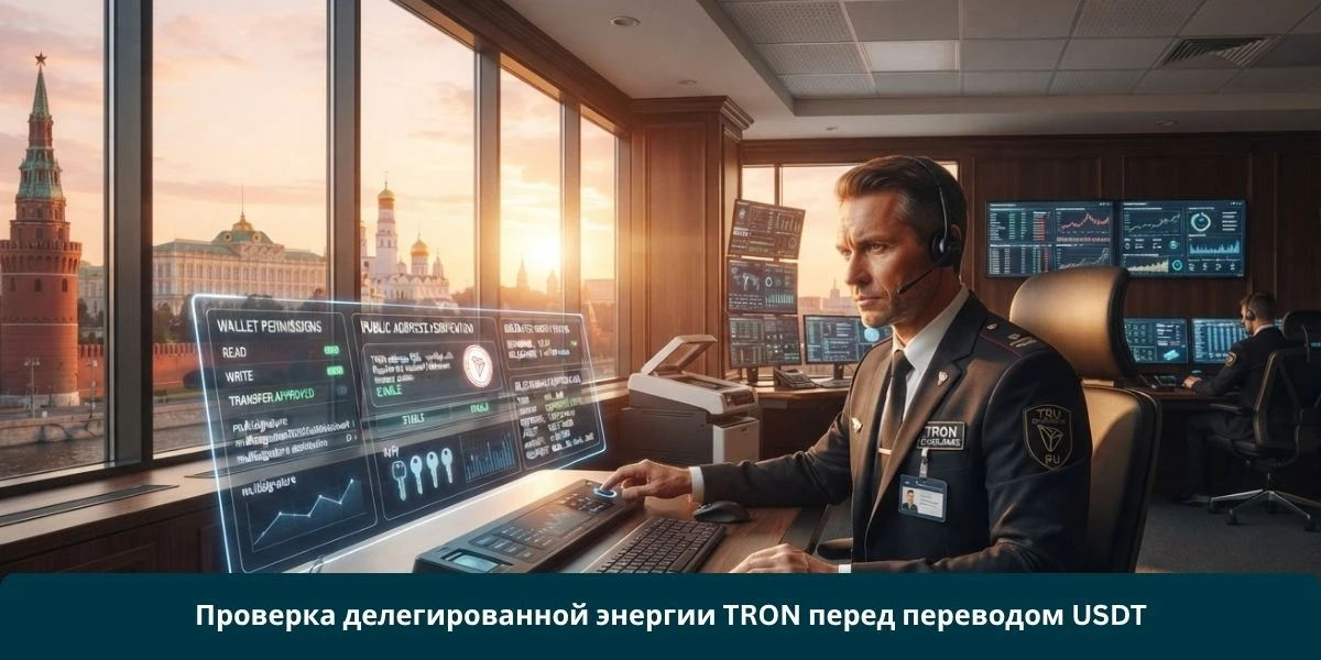 Проверка делегированной энергии TRON перед переводом USDT