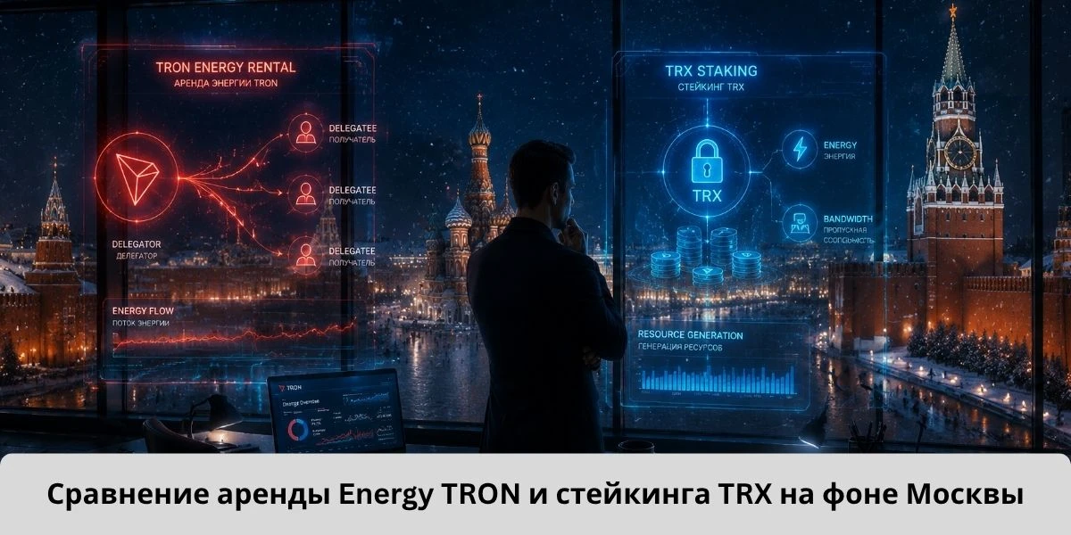 Выбор между арендой Energy TRON и стейкингом TRX в сети TRON
