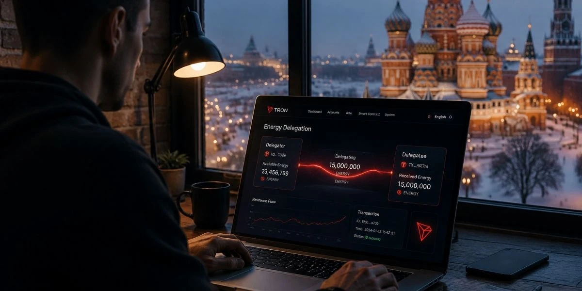 Делегирование энергии TRON между кошельками в сети блокчейн