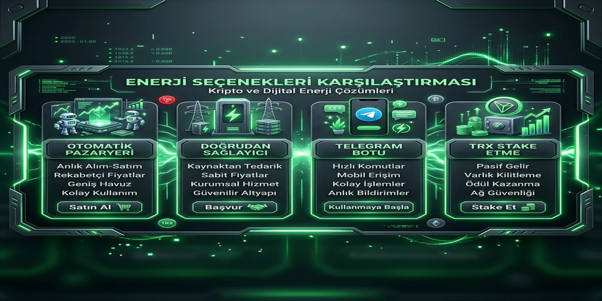 Pazaryeri vs Sağlayıcı vs Telegram Botu vs Stake Etme