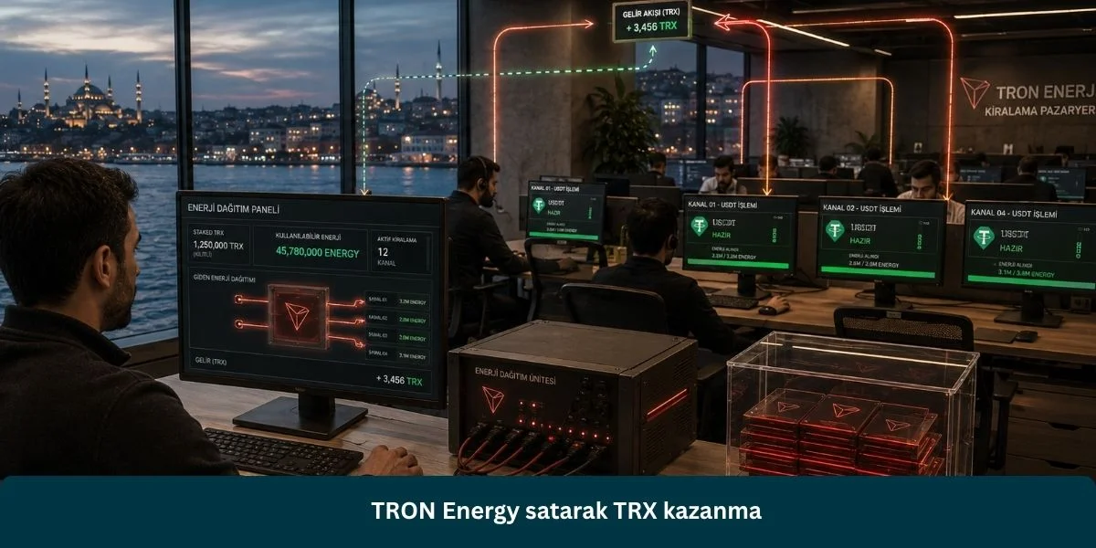 TRON Energy satarak TRX kazanma