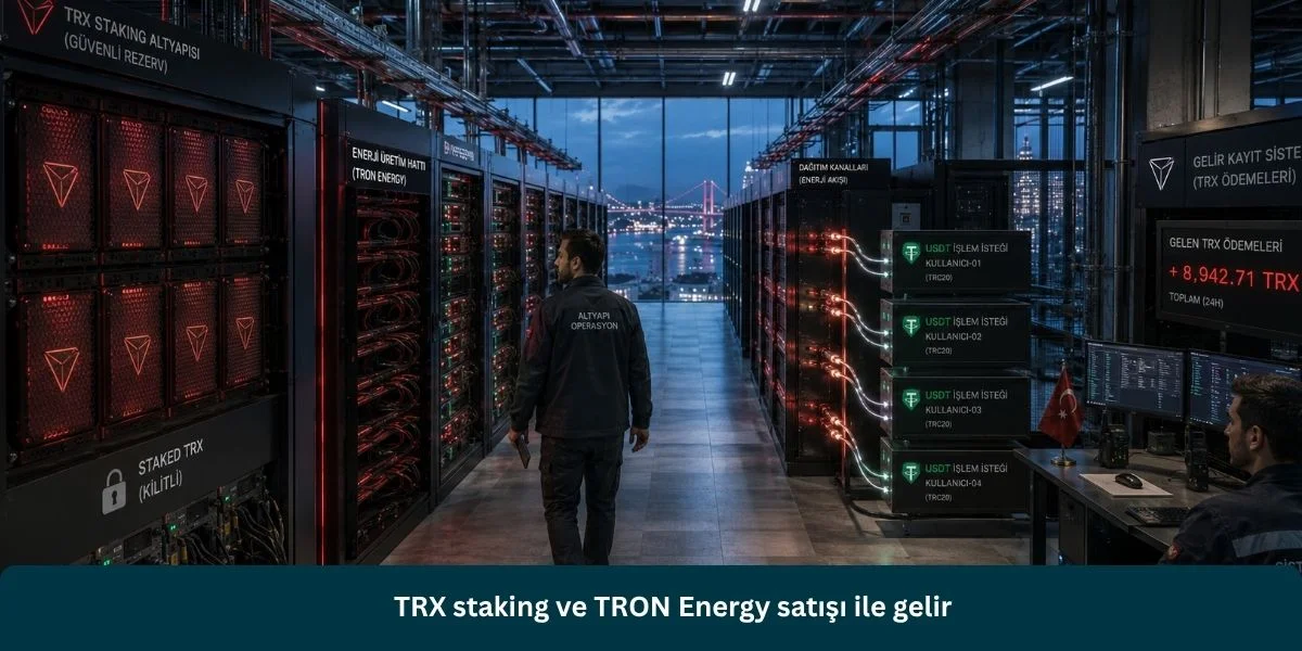 TRX staking ve TRON Energy satışı ile gelir