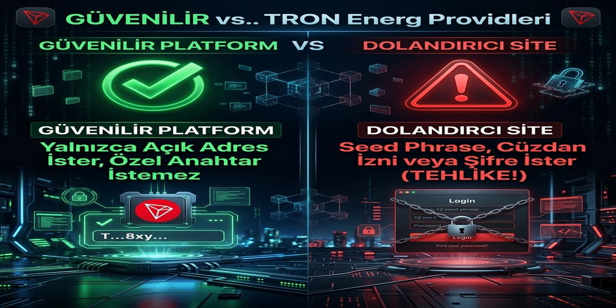 Güvenilir vs Sahte TRON Enerji Sağlayıcısı
