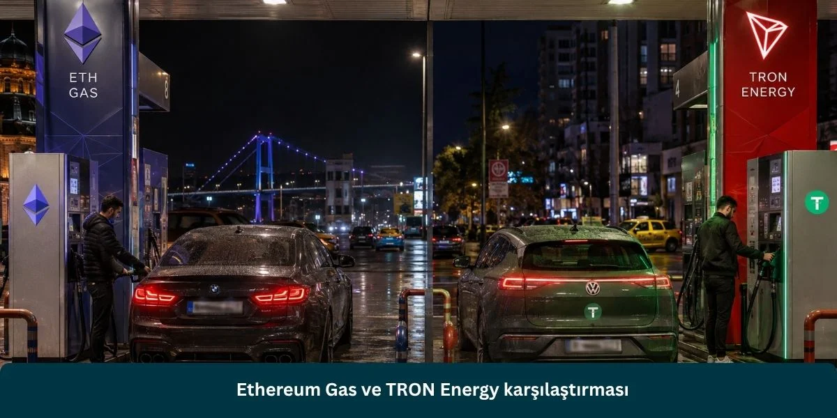 Ethereum Gas ve TRON Energy karşılaştırması
