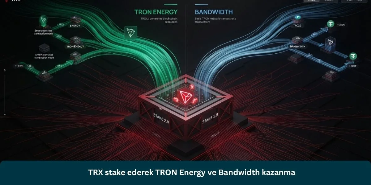 TRX stake ederek TRON Energy ve Bandwidth kazanma